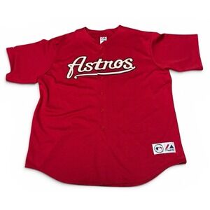 Vintage Majestic Houston Astros Roger Clemens #22 Red MLB Baseball Jersey 2XL